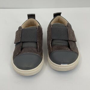 UGG Rennon low top sneaker gray suede leather shoe baby toddler girl boy 6